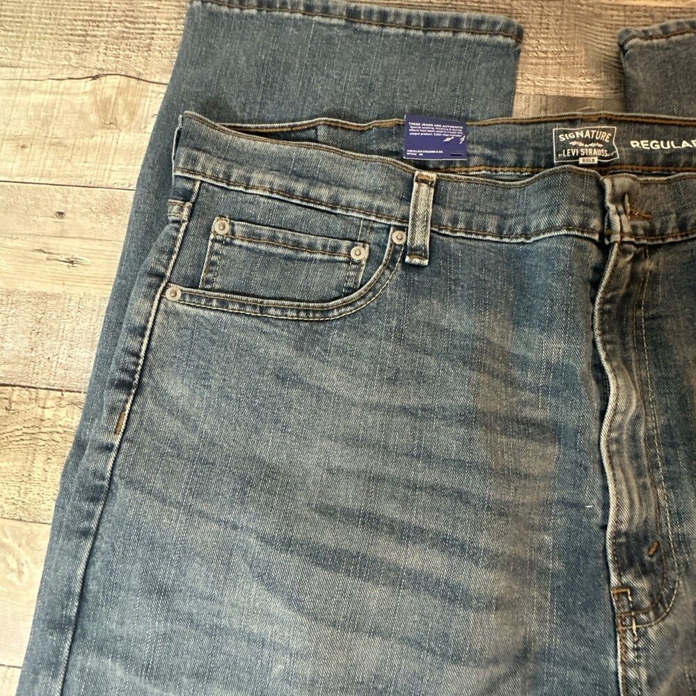 Signature Levi Strauss Gold Flex Performance Jeans Men’s 42X30 Reg Straight Leg - Picture 10 of 16